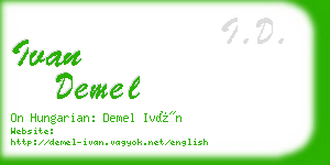 ivan demel business card